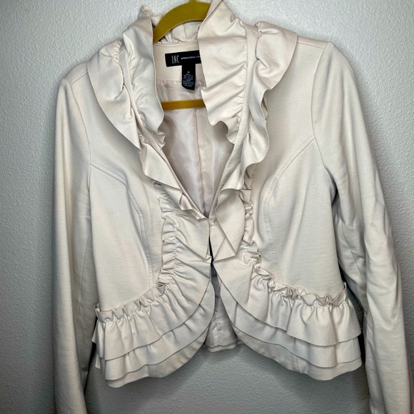 Veste INC International Concepts Rouille Taille M - Occasion Très Bon état, Doublure à Volants